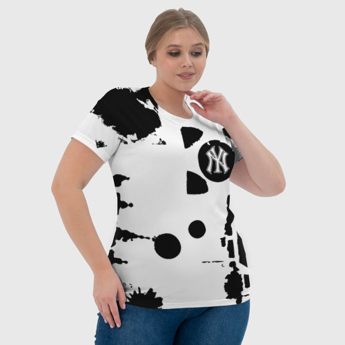 Женская футболка 3D с принтом New York yankees - baseball team pattern, фото #4