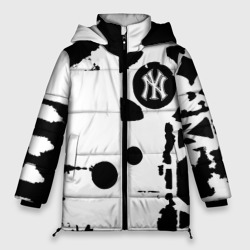 Женская зимняя куртка Oversize New York yankees - baseball team pattern