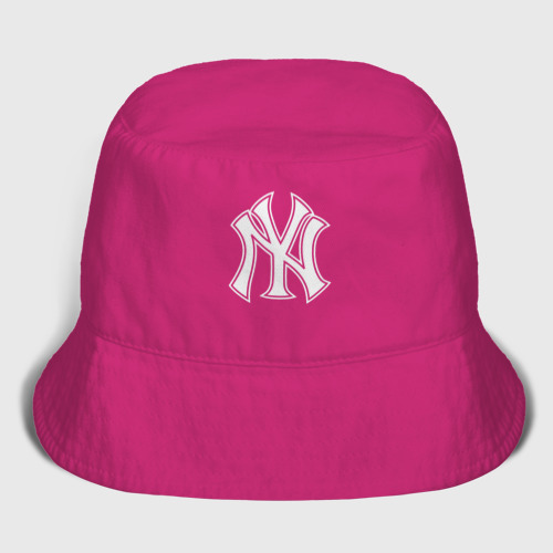 Мужская панама хлопок New York yankees - baseball logo, цвет ярко-розовый