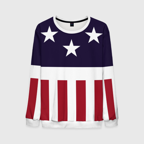 Мужской свитшот 3D В стиле флага Америки, цвет белый