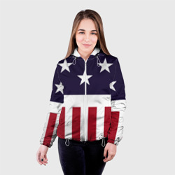 Женская куртка 3D В стиле флага Америки - фото 2