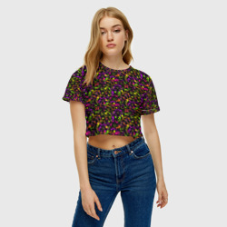 Женская футболка Crop-top 3D Color bright pattern - фото 2