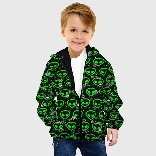Детская куртка 3D с принтом Super alien, фото на моделе #1