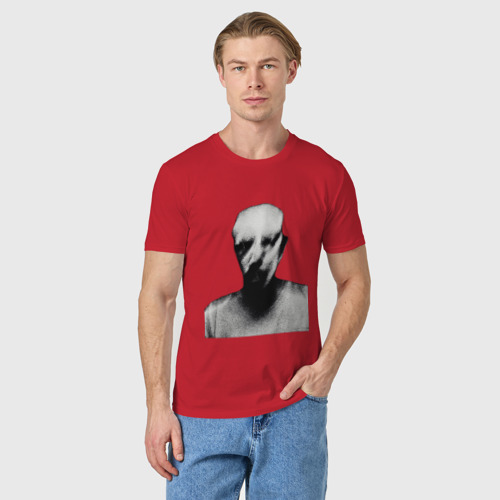 Мужская футболка хлопок Фото призрака, цвет красный - фото 3