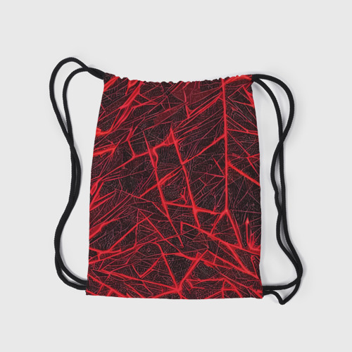 Рюкзак-мешок 3D Красная паутина на чёрном фоне - фото 7