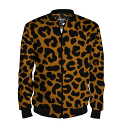 Тёмный леопардовый – Бомбер с принтом купить со скидкой в -5%
