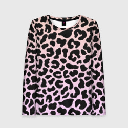 Розовый леопардовый – Лонгслив с принтом купить со скидкой в -20%