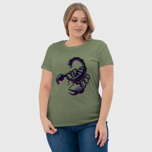 Женская футболка хлопок с принтом Scorpion зодиакальный знак, фото #4