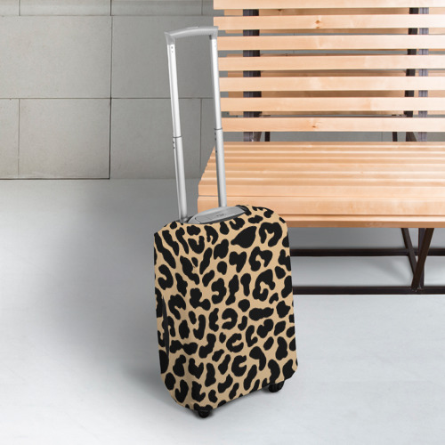 Чехол для чемодана 3D Светлый леопардовый, цвет 3D печать - фото 3