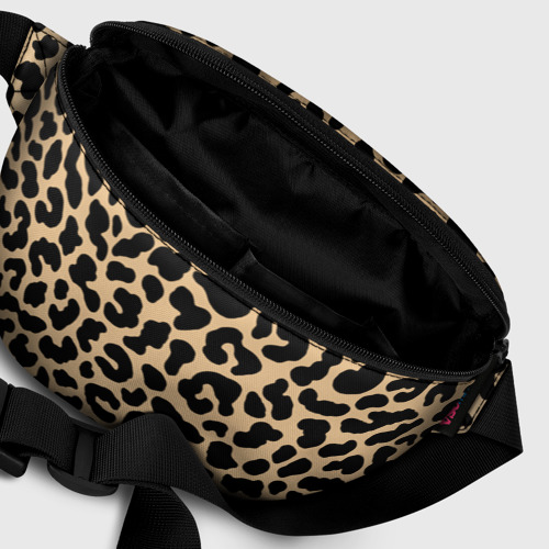 Поясная сумка 3D с принтом Светлый леопардовый, фото #6