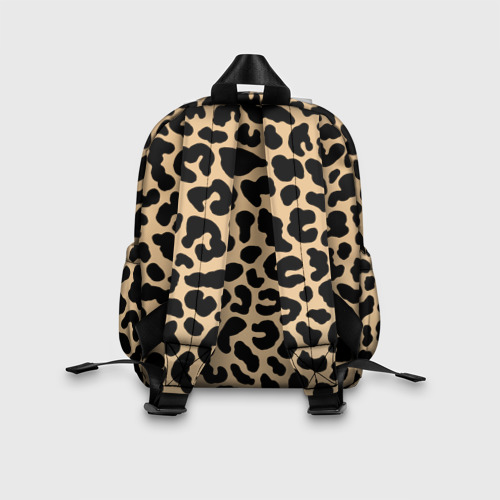 Детский рюкзак 3D с принтом Светлый леопардовый, вид сзади #2