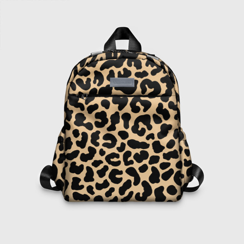 Детский рюкзак 3D с принтом Светлый леопардовый, вид спереди #2