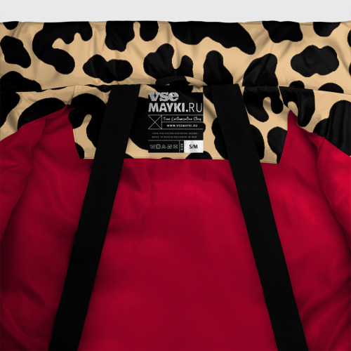 Женская зимняя куртка 3D с принтом Светлый леопардовый, фото #5