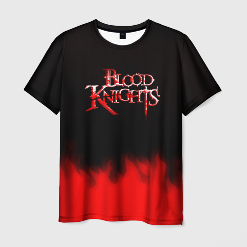 Мужская футболка с принтом Blood Knights vampire masquerade flame, вид спереди №1