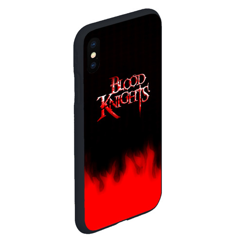Чехол для iPhone XS Max матовый Blood Knights vampire masquerade flame, цвет черный - фото 3