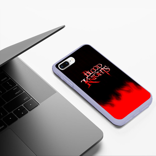 Чехол для iPhone 7Plus/8 Plus матовый Blood Knights vampire masquerade flame, цвет светло-сиреневый - фото 5