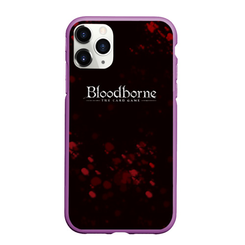 Чехол для iPhone 11 Pro Max матовый Blood borne кровь souls game, цвет фиолетовый