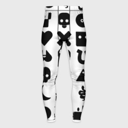 Мужские тайтсы 3D Love death robots pattern white