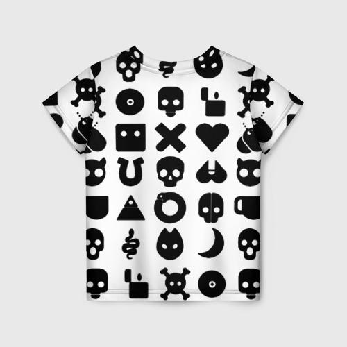 Детская футболка 3D Love death robots pattern white, цвет 3D печать - фото 2