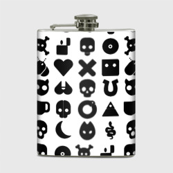 Фляга Love death robots pattern white