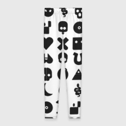 Леггинсы 3D Love death robots pattern white