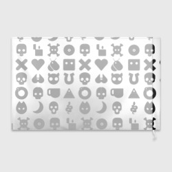 Флаг 3D Love death robots pattern white - фото 2