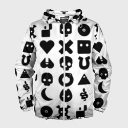 Мужская ветровка 3D Love death robots pattern white