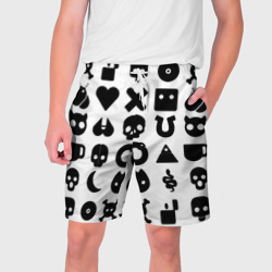 Мужские шорты 3D Love death robots pattern white