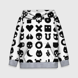 Детская толстовка 3D Love death robots pattern white