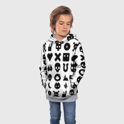 Детская толстовка 3D Love death robots pattern white - фото 2