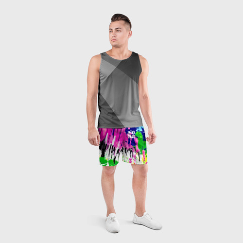 Мужские шорты спортивные Colorful abstraction - aloha, цвет 3D печать - фото 4