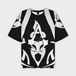 Мужская футболка oversize 3D Assasins creed logo юбисофт