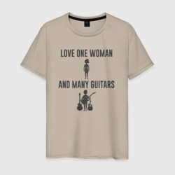 Люблю одну девушку и много гитар – Футболка из хлопка с принтом купить со скидкой в -20%