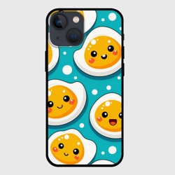 Чехол для iPhone 13 mini Kawaii паттерн милые яйца