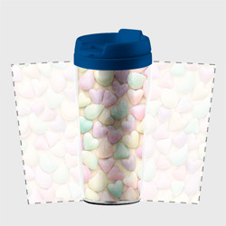 Термокружка-непроливайка Сердечки розовые конфетки - фото 2