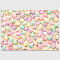 Поздравительная открытка Сердечки розовые конфетки