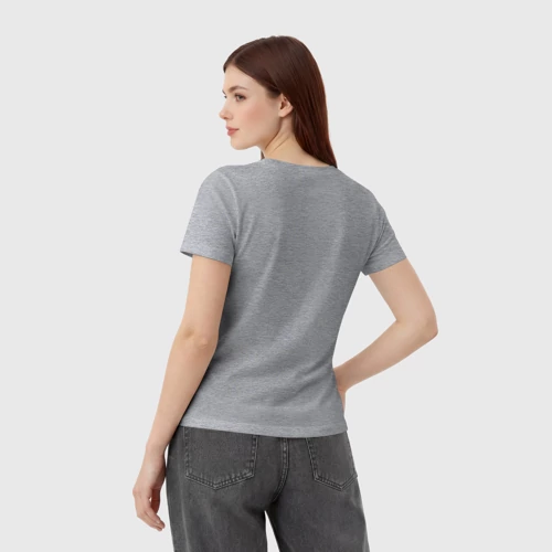 Женская футболка хлопок с принтом Карина всегда права, вид сзади #2