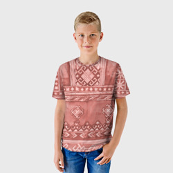 Детская футболка 3D Красный славянский орнамент - фото 2