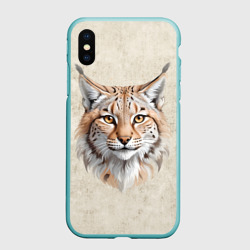 Чехол для iPhone XS Max матовый Портрет рысь
