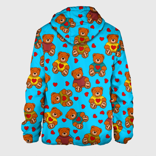 Мужская куртка 3D Мишки в цветных свитерах и сердечки, цвет 3D печать - фото 2