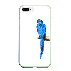Чехол для iPhone 7Plus/8 Plus матовый Птица синий попугай на дереве
