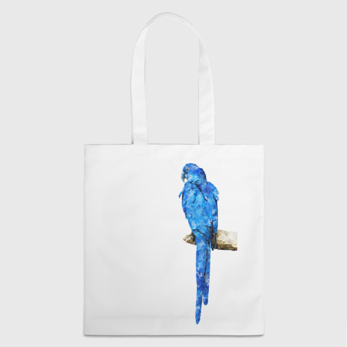 Шоппер 3D Птица синий попугай на дереве
