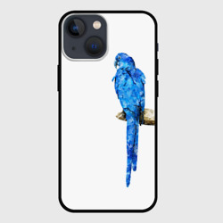 Чехол для iPhone 13 mini Птица синий попугай на дереве