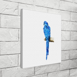 Холст квадратный Птица синий попугай на дереве - фото 2