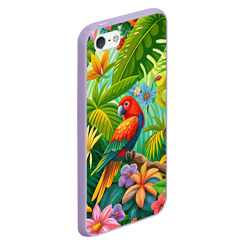 Чехол для iPhone 5/5S матовый Попугаи - экзотические птицы - фото 2