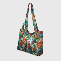 Пляжная сумка 3D Попугаи Ара - тропики джунгли - фото 2