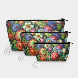 Косметичка 3D Жостово роспись цветы традиционный узор - фото 2