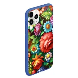 Чехол для iPhone 11 Pro Max матовый Жостово роспись цветы традиционный узор - фото 2
