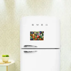 Магнитный плакат 3Х2 Жостово роспись цветы традиционный узор - фото 2