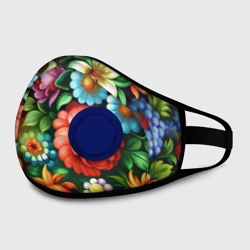 Маска из неопрена Жостово роспись цветы традиционный узор